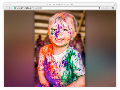 Chromatic Single Photo View blur browser chromatic gallery gaussian photo webapp website