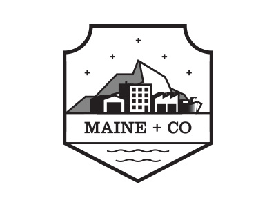 Maine & Co business design graphic industry line logo maine shield state united states