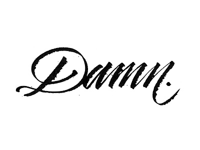 Damn calligraphy custom damn handmade ink lettering letters paper ruling pen typography