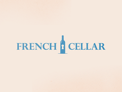 French Cellar blue bootle logo design france french grape logo old red vine logo vintage wine