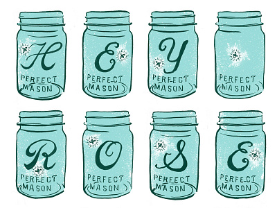 Lettering in Progress band band merch fire fly illustration mason typography