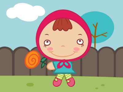 Little Pink? Riding Hood children fairy tales illustrations kawaii kids red riding hood stories