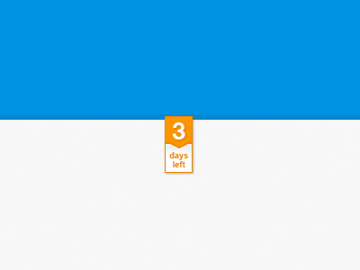 Days Left countdown days left orange tag