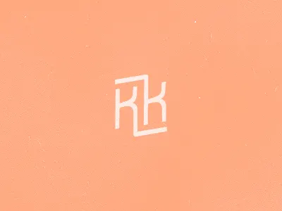 Kat K (KK) initials logo logo mark modern orange photographer photography photography logo type