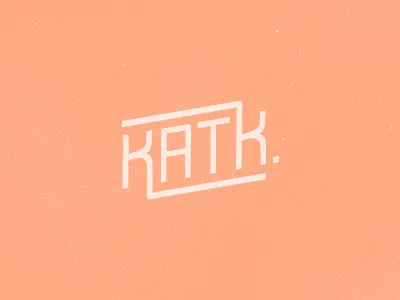 Kat K. kat logo modern orange photographer photography photography logo type