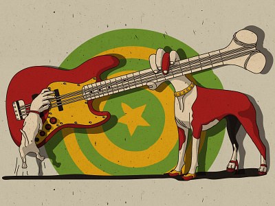 Dat Accord accord dog everyone knows guitar illustration wtf