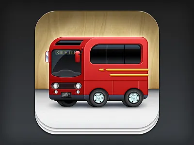 iOS App Icon Design: Busboy app custom design icon ios