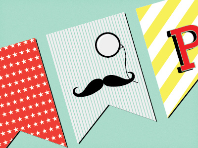 Big Top banner big children circus kids moustache party stars stripes top