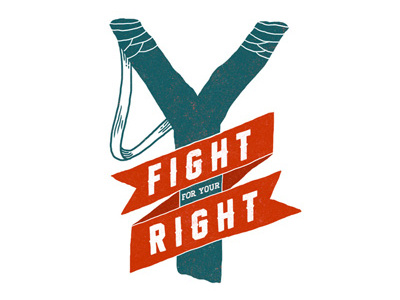 Fight For Your Right abo illustration orka sndct typography