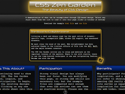 Neuromancer critique css feedback input web design zen garden