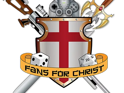 Fans for Christ coat of arms gaming illustrator logo
