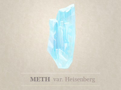 Meth var. Heisenberg breaking bad design gem heisenberg illustration meth mineral nature painting photoshop study