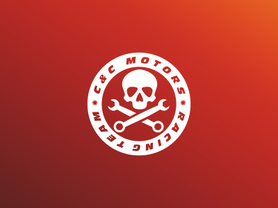 Repair Shop Logo branding death identity logo motors racing repair repair shop skull team wrench