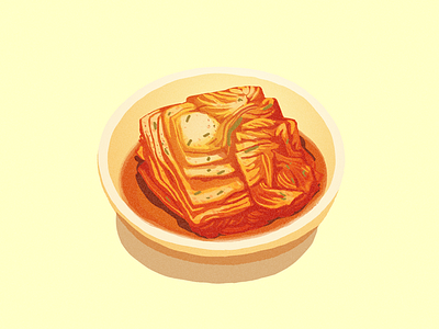 Kimchi eat food illustration kimchi plate