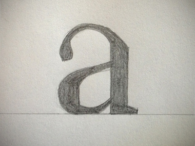 Sketching time design font letter a typeface design typography