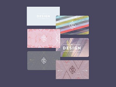 TDS cards branding business cards geometric identity shapes stationery