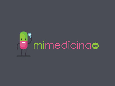 Logo: mimedicina.net brand branding logo pill