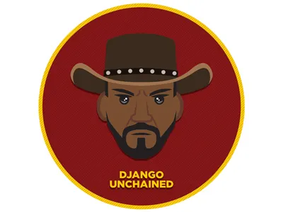 Django Unchained Illustration django illustration movies round