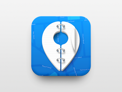 Travel Icon - WIP 2 app fold icon ios location map navi note pin travel ui