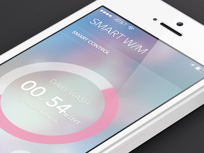 Smart W/M app design control ios7 mobile smart wm time ui ux wash app