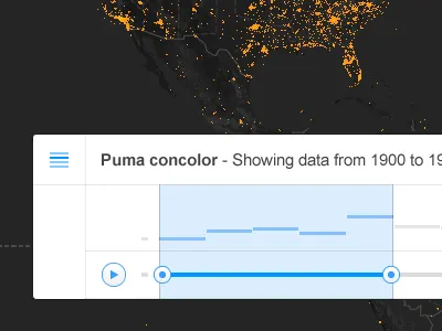 Time slider with decade chart blue chart concolor puma time slider white