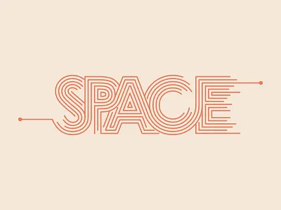 SPACE illustration line art logo space type typography yp © yoga perdana