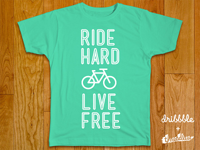 Threadlesss Dribbble Carlosousa Version bike green prize rebound t shirt