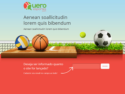 Coming soon - Quero Esportes coming soonm holder illustration sports