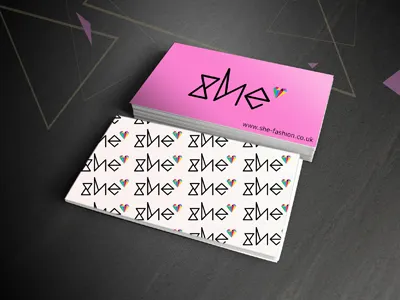 She Business Card Design business card design business cards logo she