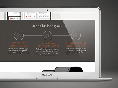 SupperClub App app coming soon food friends iphone landing page mobile responsive responsive design social supper club supperclub