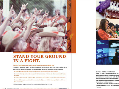 UT Viewbook admissions bold brand brochure college photography story students typography university