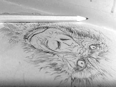 Gorilla pencil doodle doodle gorilla illustration pencil sketch