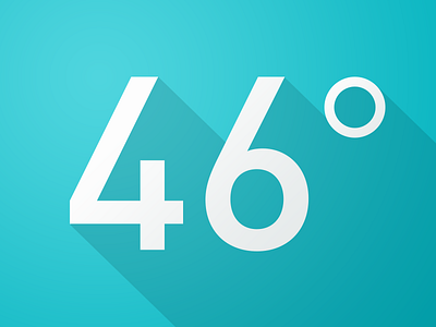 46° Shadows 45 degree flat shadows typography