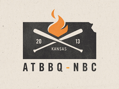 BBQ COMPETITION / NBC TOURNAMENT baseball bbq branding clean fire grilling identity kansas logo sports texture