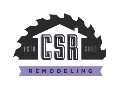 CSR Remodeling blade construction design graphic home house icon logo remodeling roof saw tools