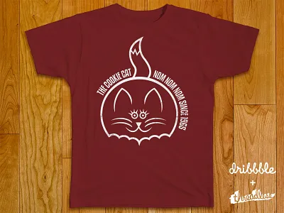 The Cookie Cat cat challenge cookie logo t shirt threadless