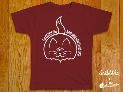 The Cookie Cat cat challenge cookie logo t shirt threadless