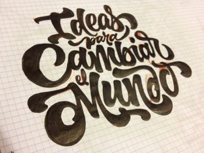 Ideas... brush brushpen calligraphy custom fabercastell ideas lettering mundo tombow type