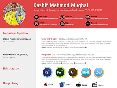 Professional Resume That Will Lead You To Success clean creative cv design graphic interest portfolio print profile resume skills