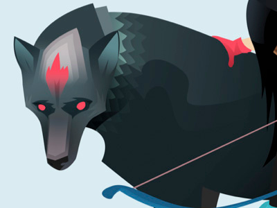 She Wolf animal character concept drawing illustration lobo vector wolf