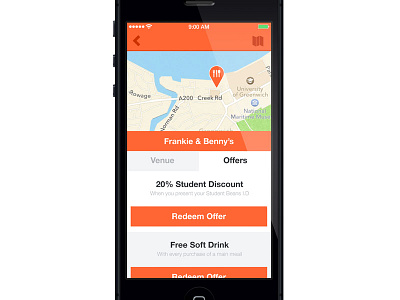 Offers App - venue screen app ios