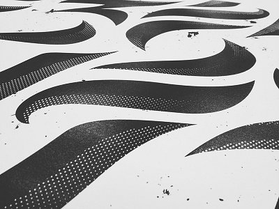 自行车 (bicycle in chinese) chinese custom type halftone lettering typography