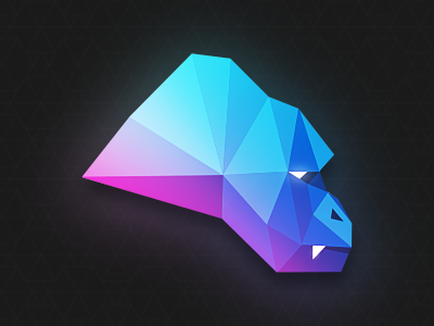 Polygon Gorilla ape character geometric gorilla gradient logo monkey polygon polygone triangle