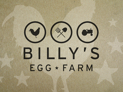 Billy's Egg Farm chicken eggs farm icons logo organic packaging