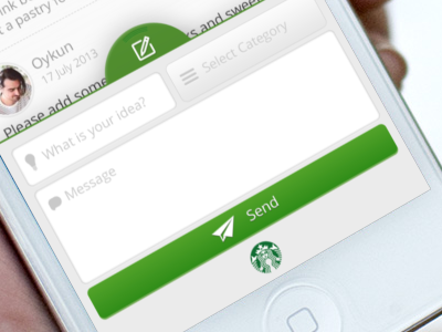 Starbucks Compose Idea compose idea ios iphone mobile starbucks ui write