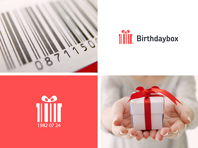 Birthday Registry Iconic Logo Design barcode birthday registration brand brand identity branding custom logotype gift iconic logo design logo design minimalistic logos modern logo present