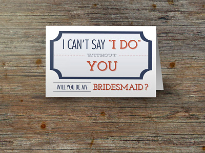 Bridesmaid Invitations blue bridesmaid design orange photoshop wedding wood