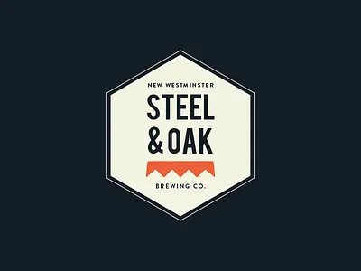 Steel & Oak Badge badge branding brewery logo mission new westminster