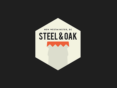 Steel & Oak Bottle badge bottle branding brewery cap logo new westminster