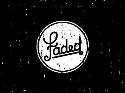 Faded black circle cursive faded gif moran script type typography white